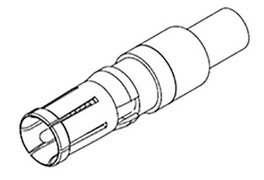 Technische Zeichnung eines zylindrischen Steckverbinders mit mehreren Ringsegmenten und Längsschlitzen.