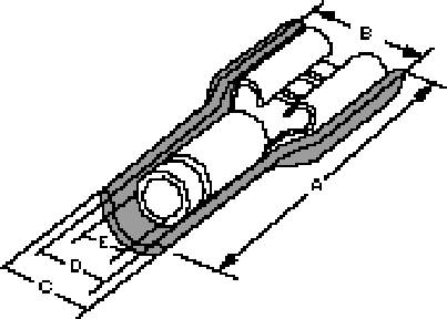 Molex 190020001 Flachsteckhülse inkl. Crimphülse Steckbreite: 6.35mm Steckdicke: 0.81mm Vollisoliert Rot Bag