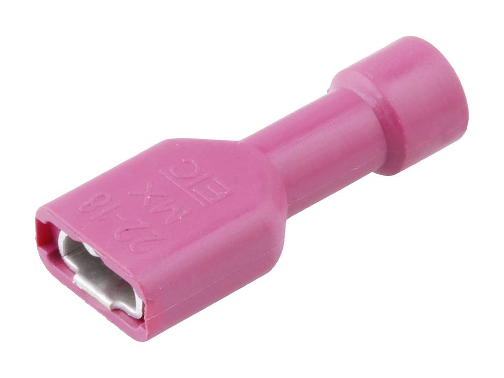 Molex 190030129 Flachsteckhülse inkl. Crimphülse Steckbreite: 4.75mm Steckdicke: 0.81mm Vollisoliert Rot