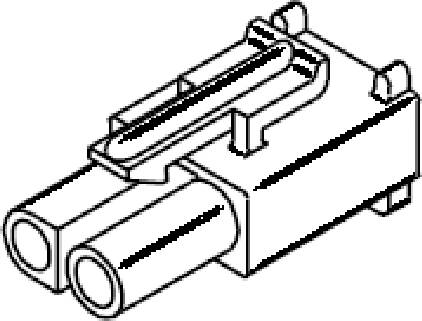 Molex Buchsengehäuse-Kabel Polzahl Gesamt 2 Rastermaß: 6.7 mm 19091029 1 St. Bag