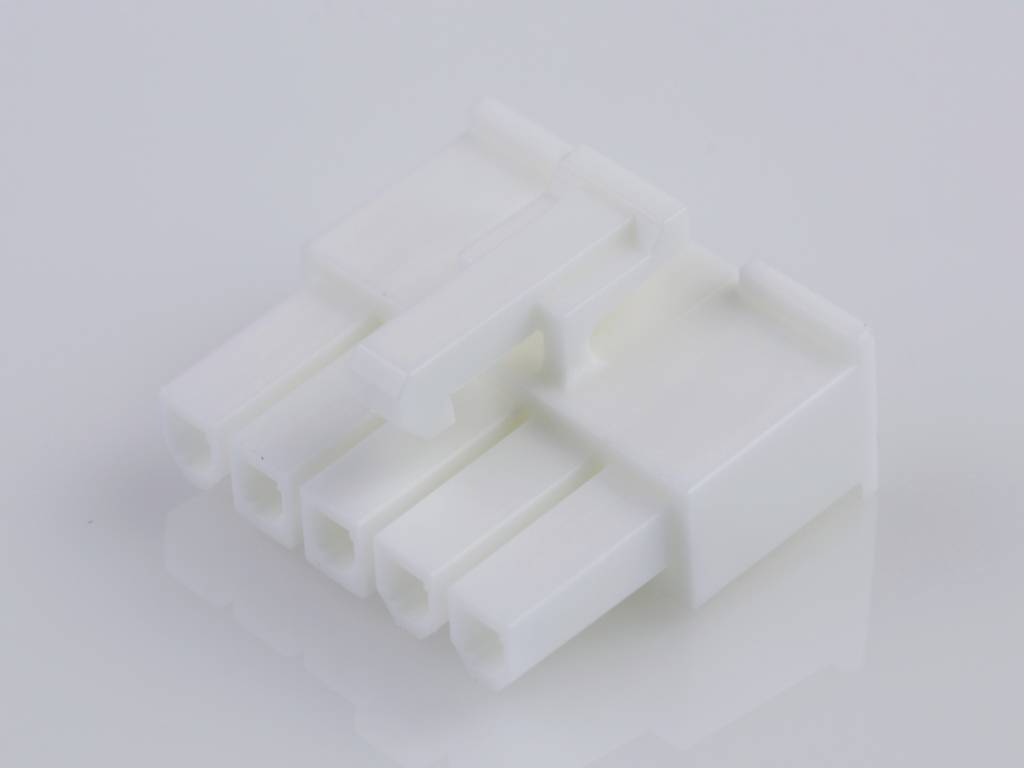 Molex 39014051 MiniFit Jr. Receptacle Housing, Single Row, 5 Circuits, UL 94V0, Natural digitalo