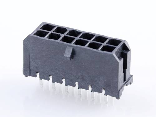 Molex Einbau-Stiftleiste (Standard) Polzahl Gesamt 12 Rastermaß: 3 mm 430451212 Tray
