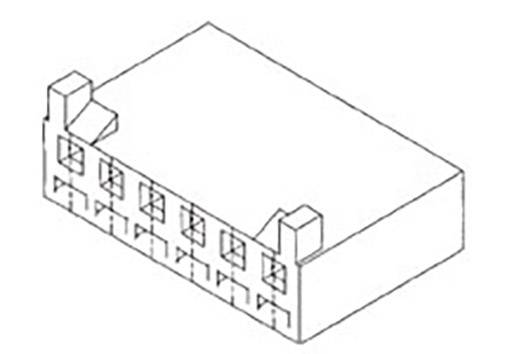 Ein einfaches, schwarz-weißes Diagramm eines rechteckigen Gebäudes mit mehreren Fenstern an der Vorderseite und zwei Schornsteinen.