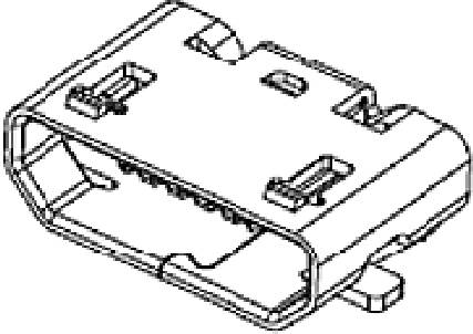 Abbildung eines standardisierten USB-C-Anschlusses, der zur Strom- und Datenübertragung in modernen elektronischen Geräten genutzt wird.