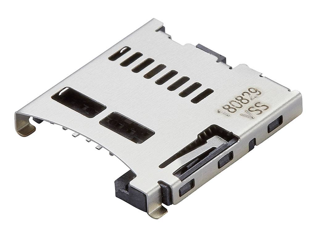 Molex Speicherkarten-Slot Polzahl Gesamt 8 Rastermaß: 1.1mm 473521001 Tape on Full reel