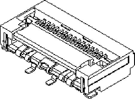 Diagramm eines industriellen Steckverbinders mit mehreren Pins und Steckplätzen, zeigt die interne Struktur zur elektrischen Verbindung.