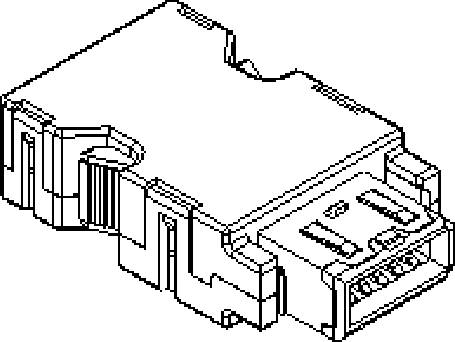 Illustration eines Flugzeugmodells in Drahtgitterdarstellung, perspektivische Ansicht von oben.
