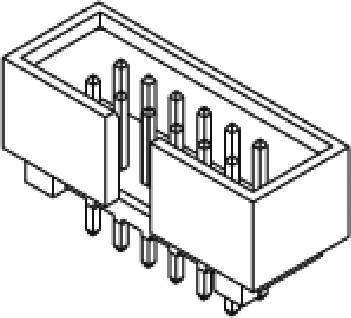 Molex 70246120iftleiste Rastermaß: 2.54mm Polzahl Gesamt: 12 Anzahl Reihen: 2 Tray