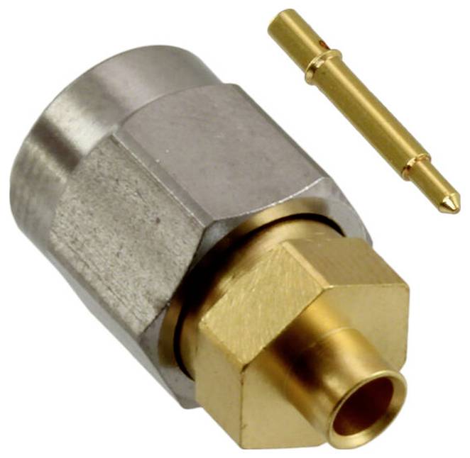 Messing- und Silber-Kompressionsfitting mit separater Messingverschraubung, verwendet zum Verbinden von Rohren oder Schläuchen in Sanitär- und Gassystemen.