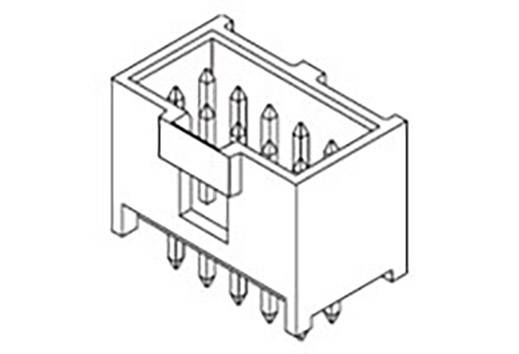Ein rechteckiger, steckbarer, mehrpoliger elektrischer Steckverbinder, in einer schematischen Darstellung von oben abgebildet.