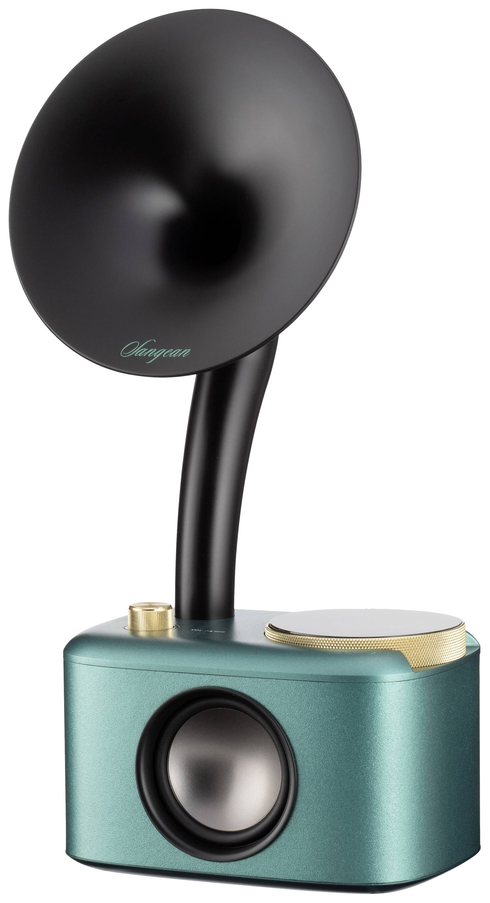 Sangean CP-100D Gramophone Tischradio DAB+, UKW AUX, Bluetooth®, USB Touchscreen, wiederaufladbar T