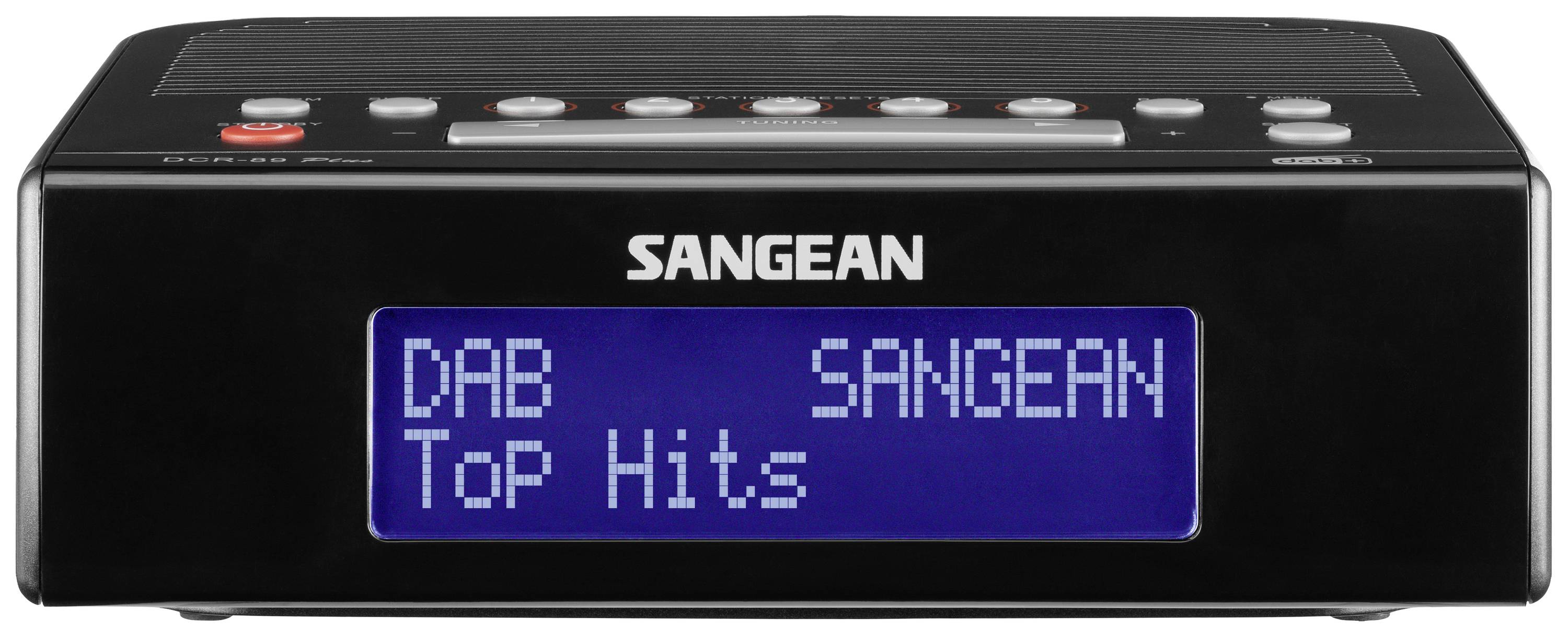 Sangean DCR-89+ Radiowecker DAB+, UKW AUX, USB Weckfunktion Schwarz