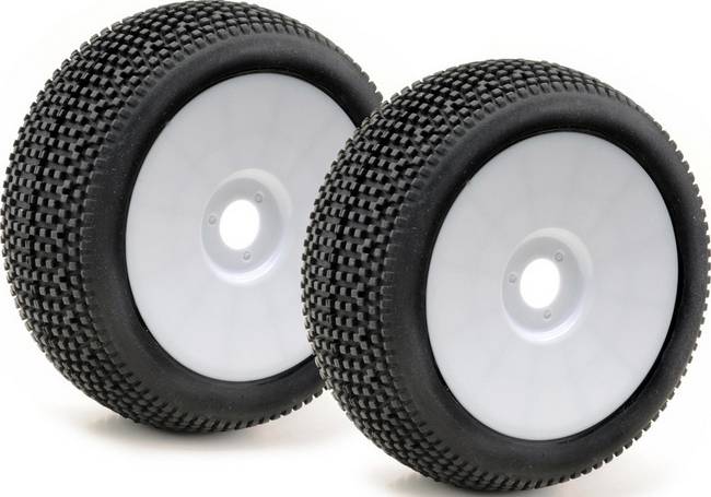 Absima 1:8 Buggy Kompletträder Minipin Disk Weiß 1 Paar