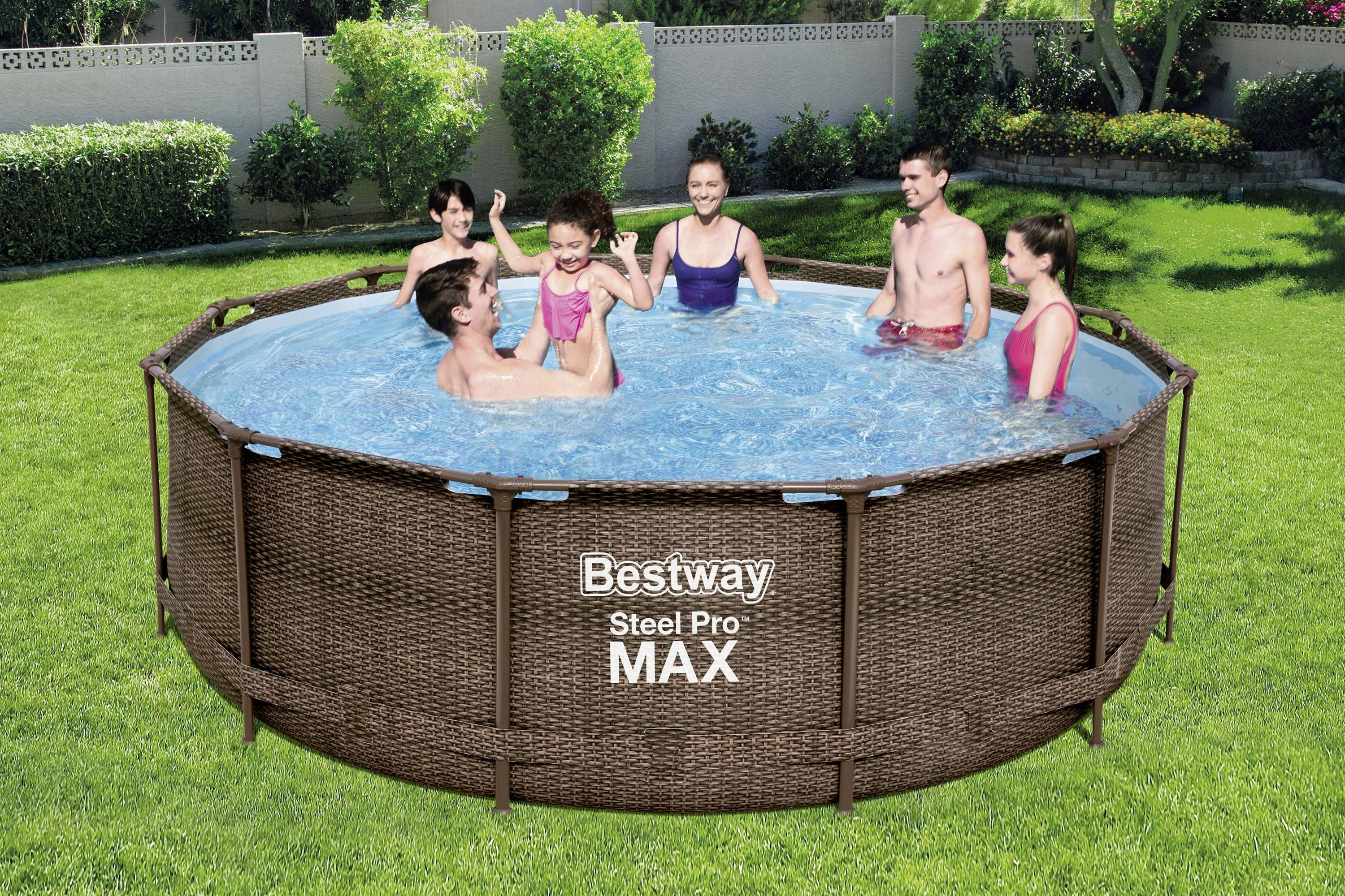 Bestway Steel Pro MAX™ Frame Pool KomplettSet, rund, 366 x 100cm