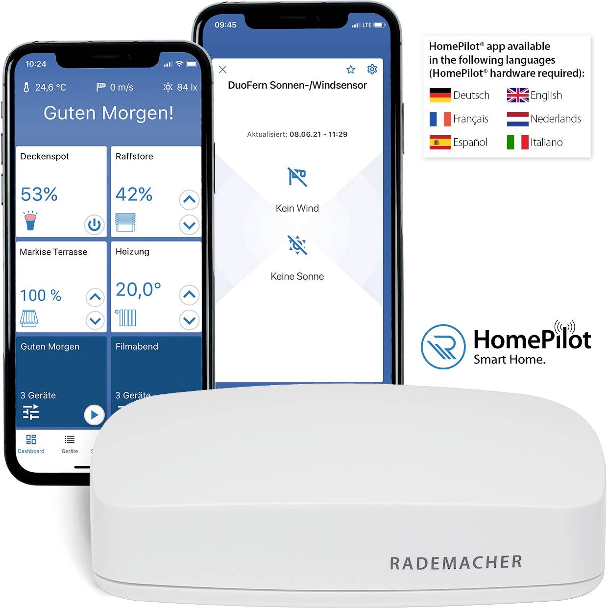 32004464 9499 Rademacher DuoFern Funk Sonnensensor, Windsensor