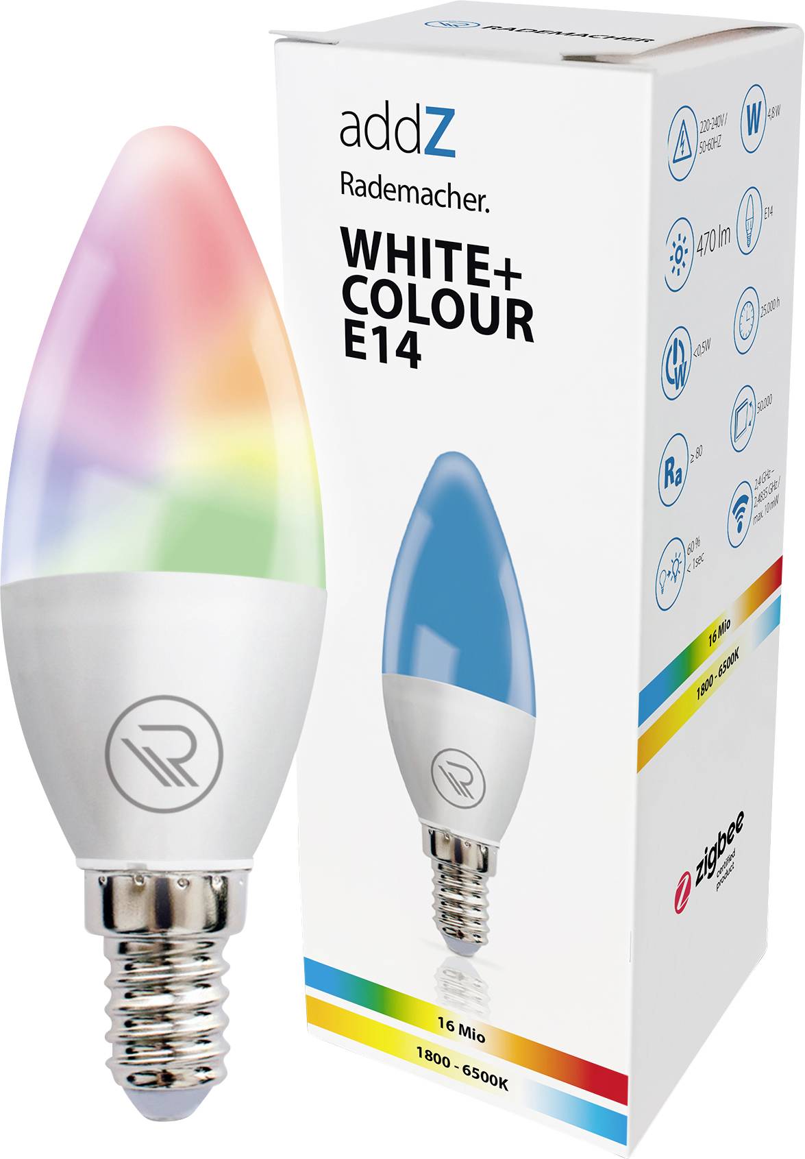 Rademacher 35144001 8437- addZ White + Colour E14 LED - Zigbee LED-Leuchtmittel EEK: F (A - G)