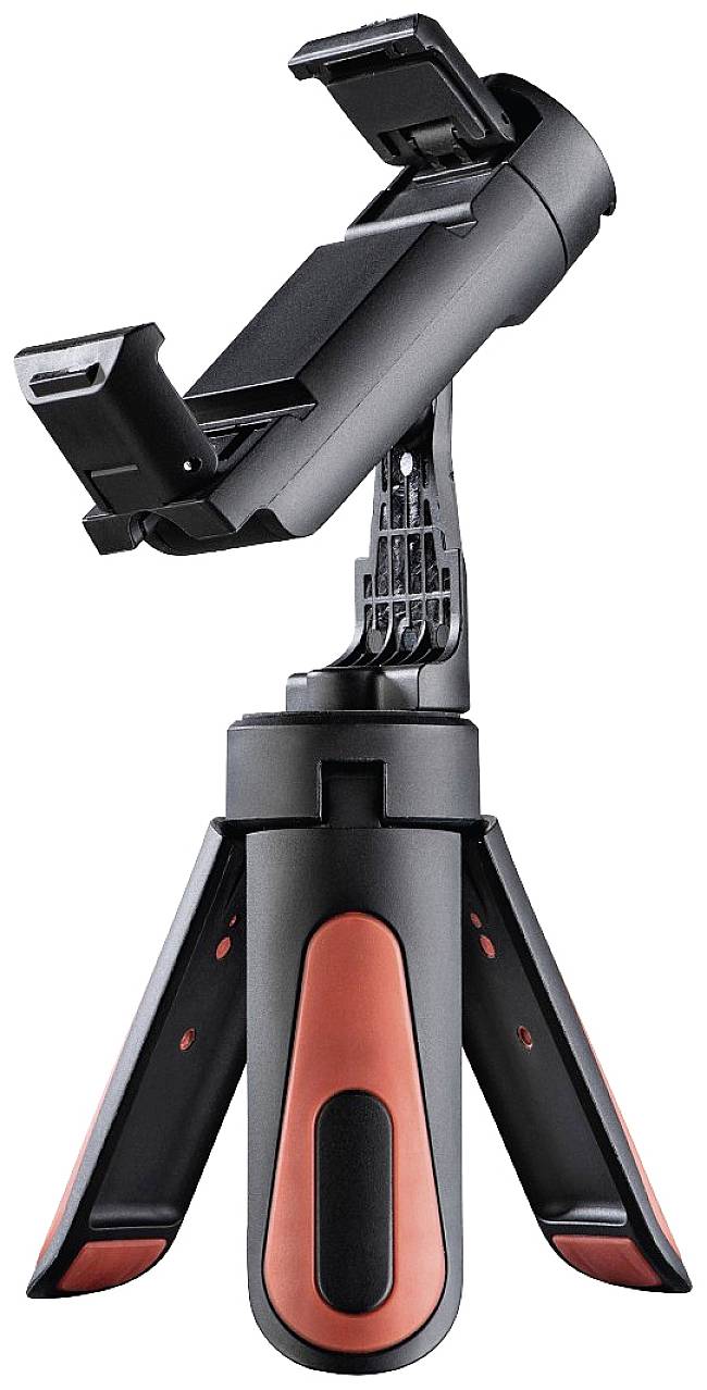 Hama Pocket II Rotation Smartphone-Halter 1/4 Zoll Arbeitshöhe=15cm Schwarz, Rot