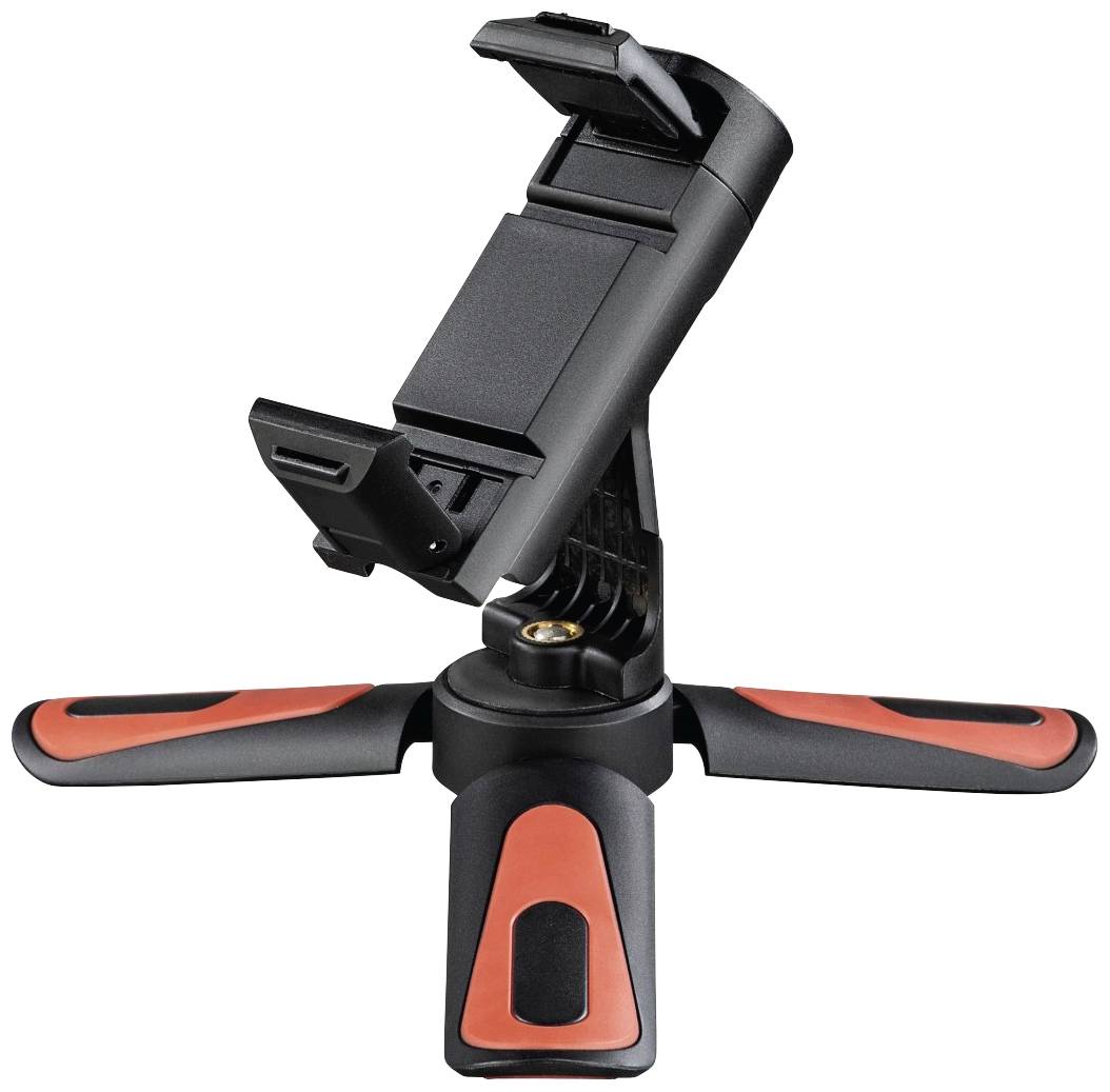 Hama Pocket II Rotation Smartphone-Halter 1/4 Zoll Arbeitshöhe=15cm Schwarz, Rot