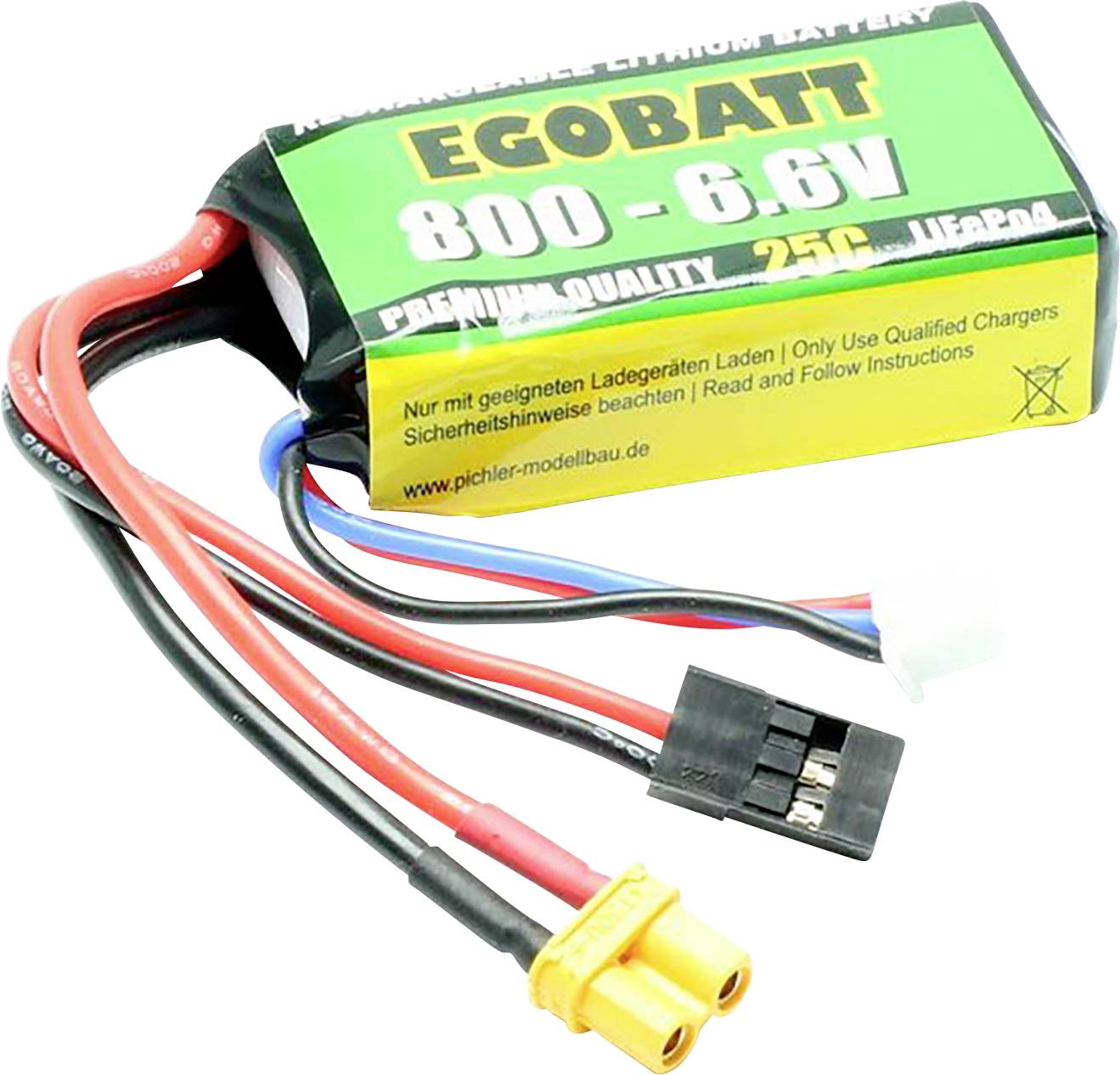Pichler Modellbau Modellbau-Akkupack (LiFe) 6.6V 800 mAh Zellen-Zahl: 2 25 C Softcase JR, XT30