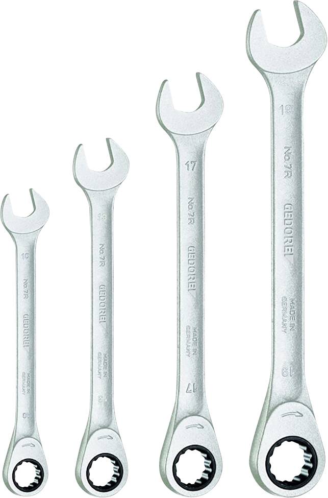 Gedore 2303949 S 7 R-04 Ring-Ratschenschlüssel-Satz Schlüsselweite (Metrisch) 10 - 19mm