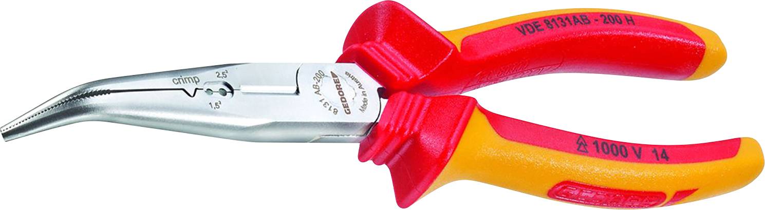 Gedore 3100383 VDE Flachrundzange Vergütungsstahl 200mm