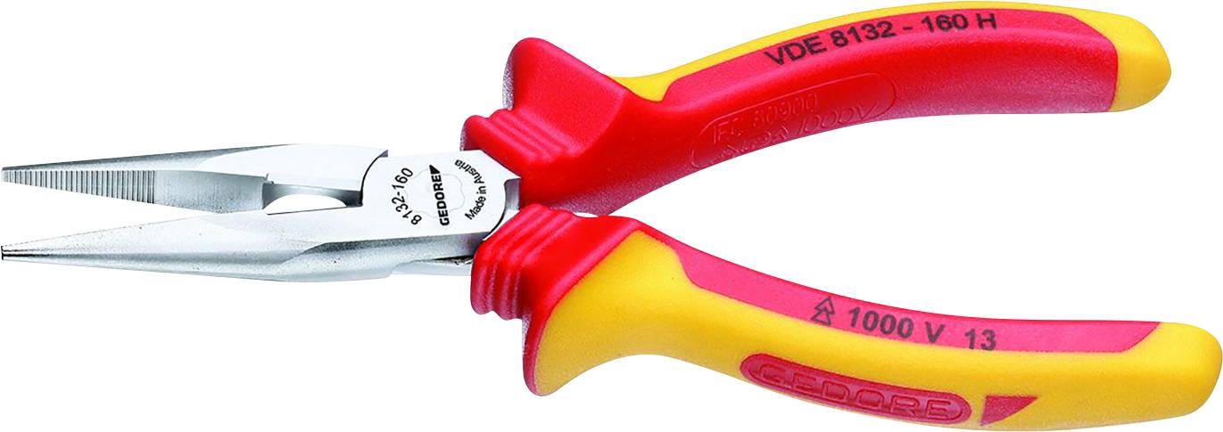 Gedore 1699938 VDE Flachrundzange Vergütungsstahl