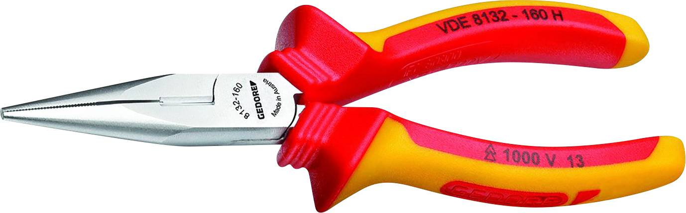 Gedore 1699938 VDE Flachrundzange Vergütungsstahl
