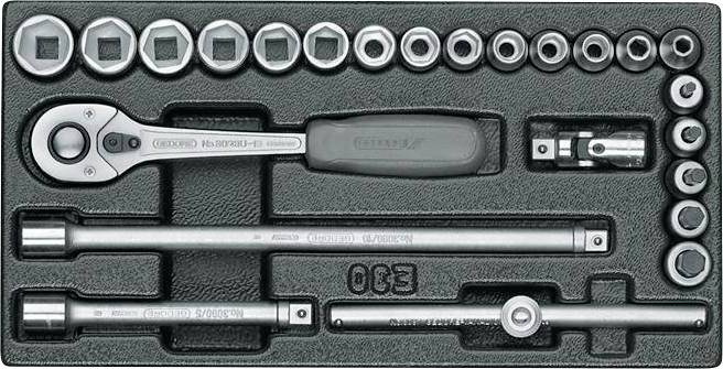 Gedore 5621220 1500 E-30L Werkzeugeinlage (L x B x H) 158 x 310 x 42mm