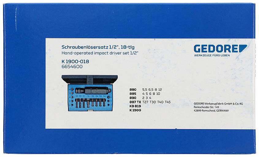 Gedore 6654600 Schraubenausdreher-Set