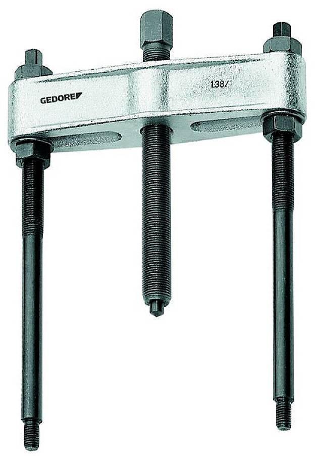 Abziehvorrichtung mit zwei langen Griffen und zentraler Schraube. Markenname 'Gedore' auf der Oberseite sichtbar.