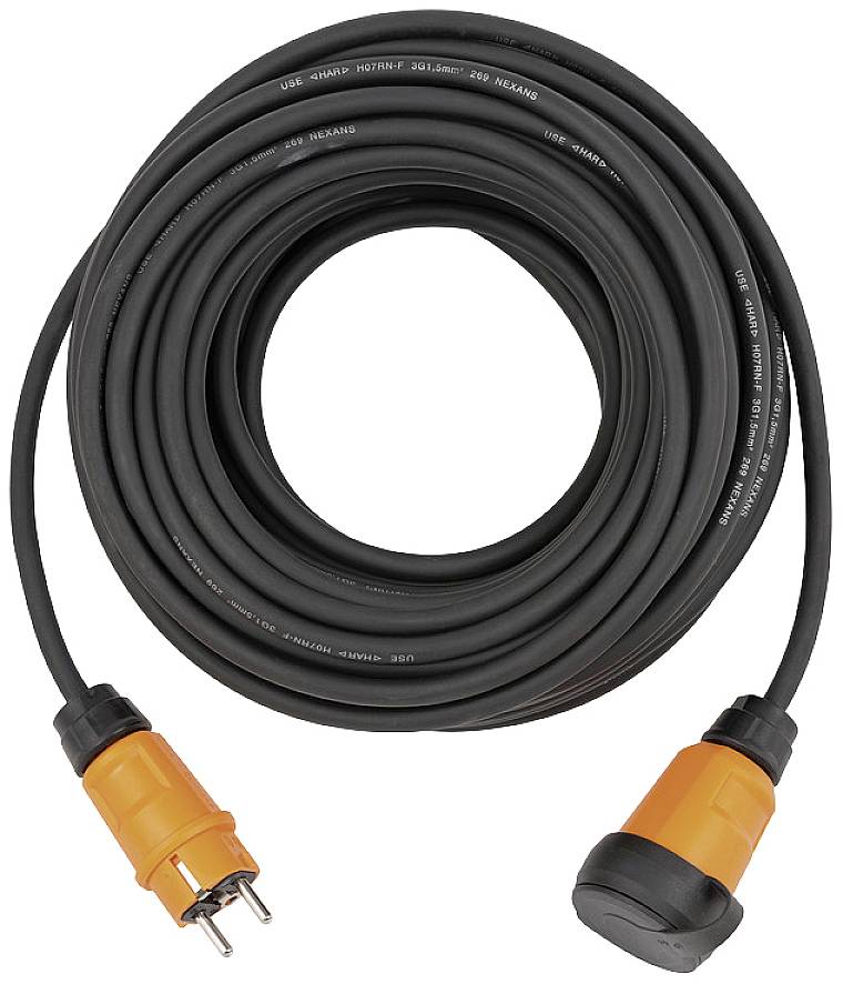 Brennenstuhl professionalLINE 9162250100 Strom Verlängerungskabel Schwarz 25.00 m H07RN-F 3G 2,5 mm² Ölbeständig