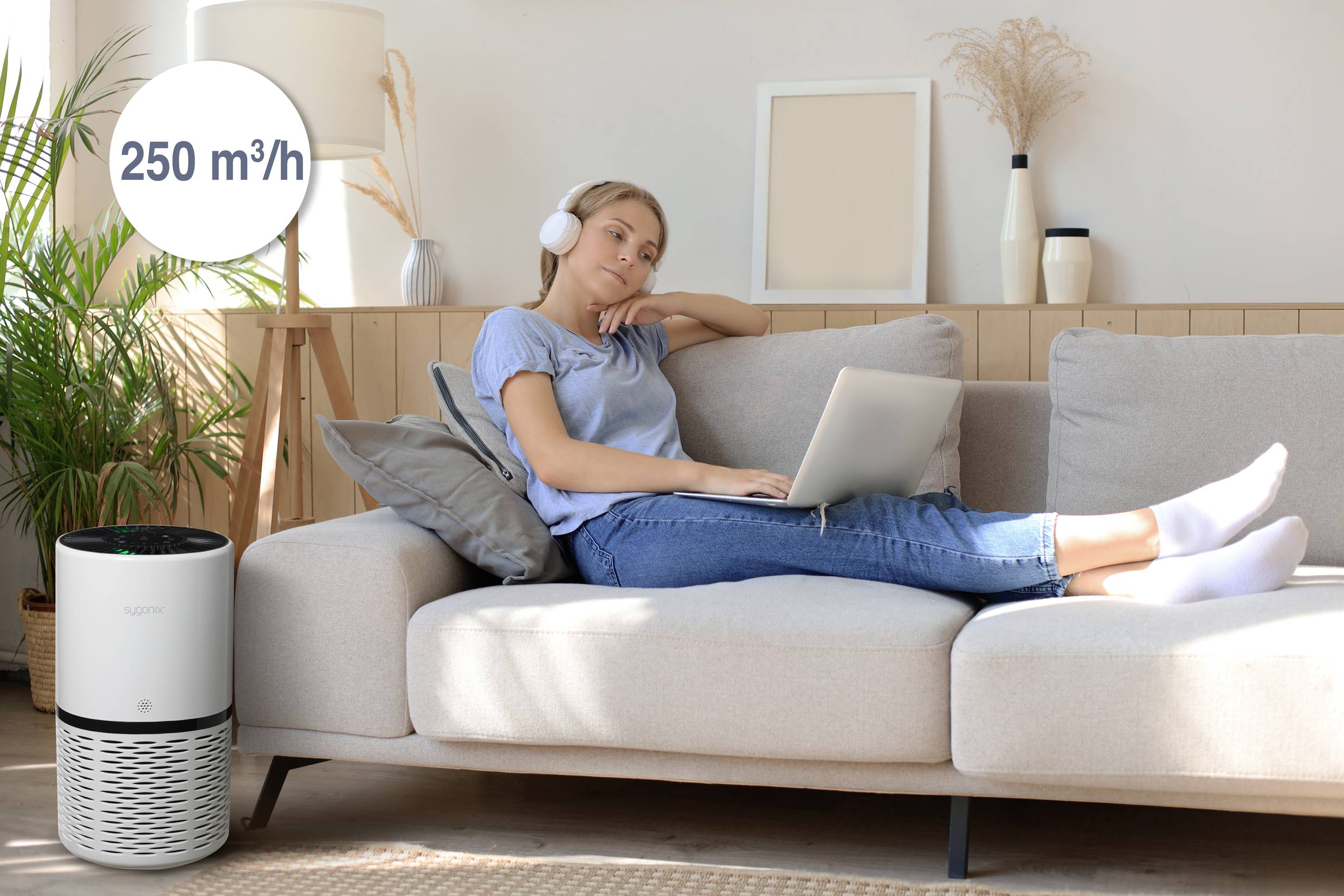 Sygonix VK-6082AUV VK-6082AUV UV-C-Luftreiniger 30 m² Weiß