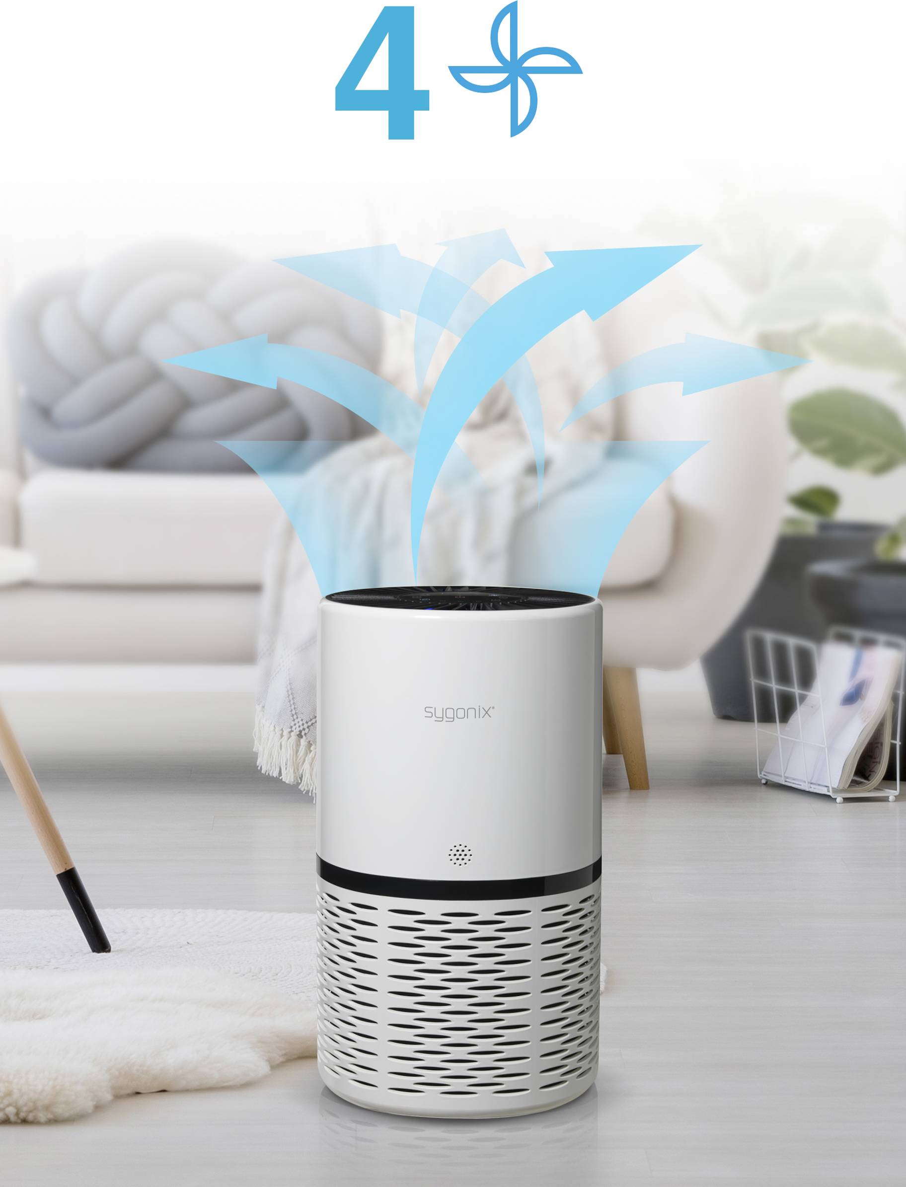 Sygonix VK-6082AUV VK-6082AUV UV-C-Luftreiniger 30 m² Weiß