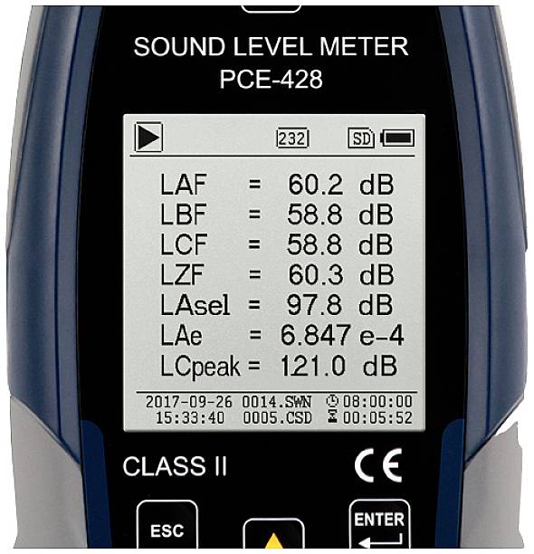 PCE Instruments Schallpegel-Messgerät PCE-428