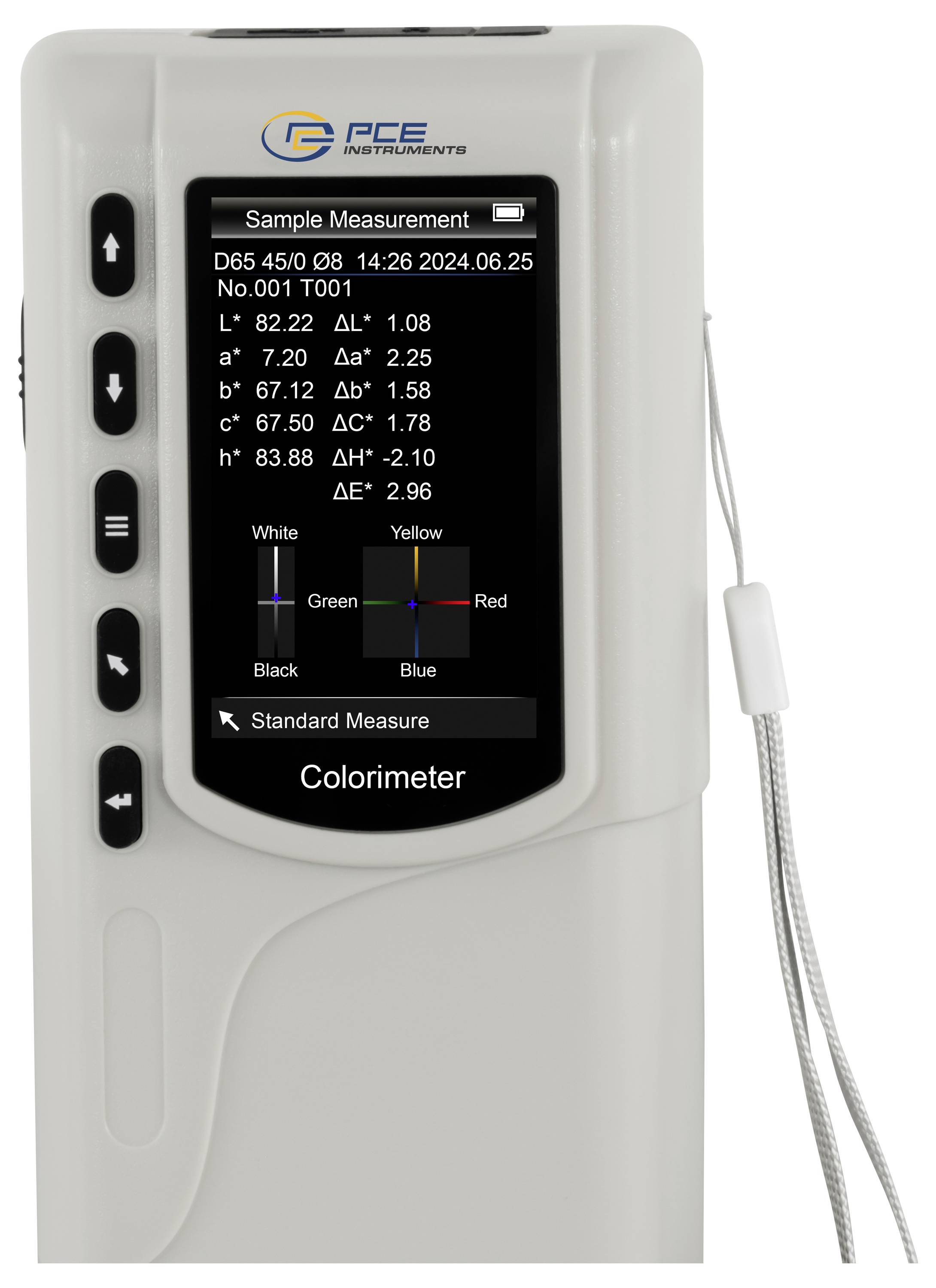Tragbares PCE-Kolorimeter mit „Sample Measurement