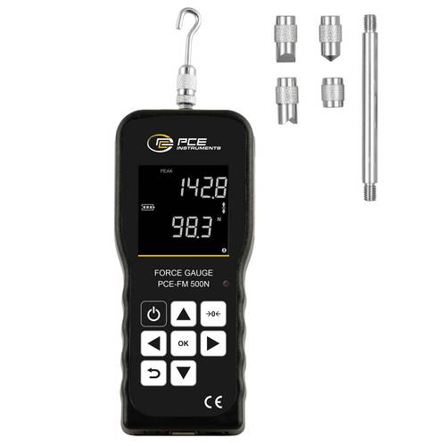PCE Instruments Kraftmessgerät PCE-FM 500N für Zugkraftmessung + Druckkraftmessung |bis 500 N |inkl
