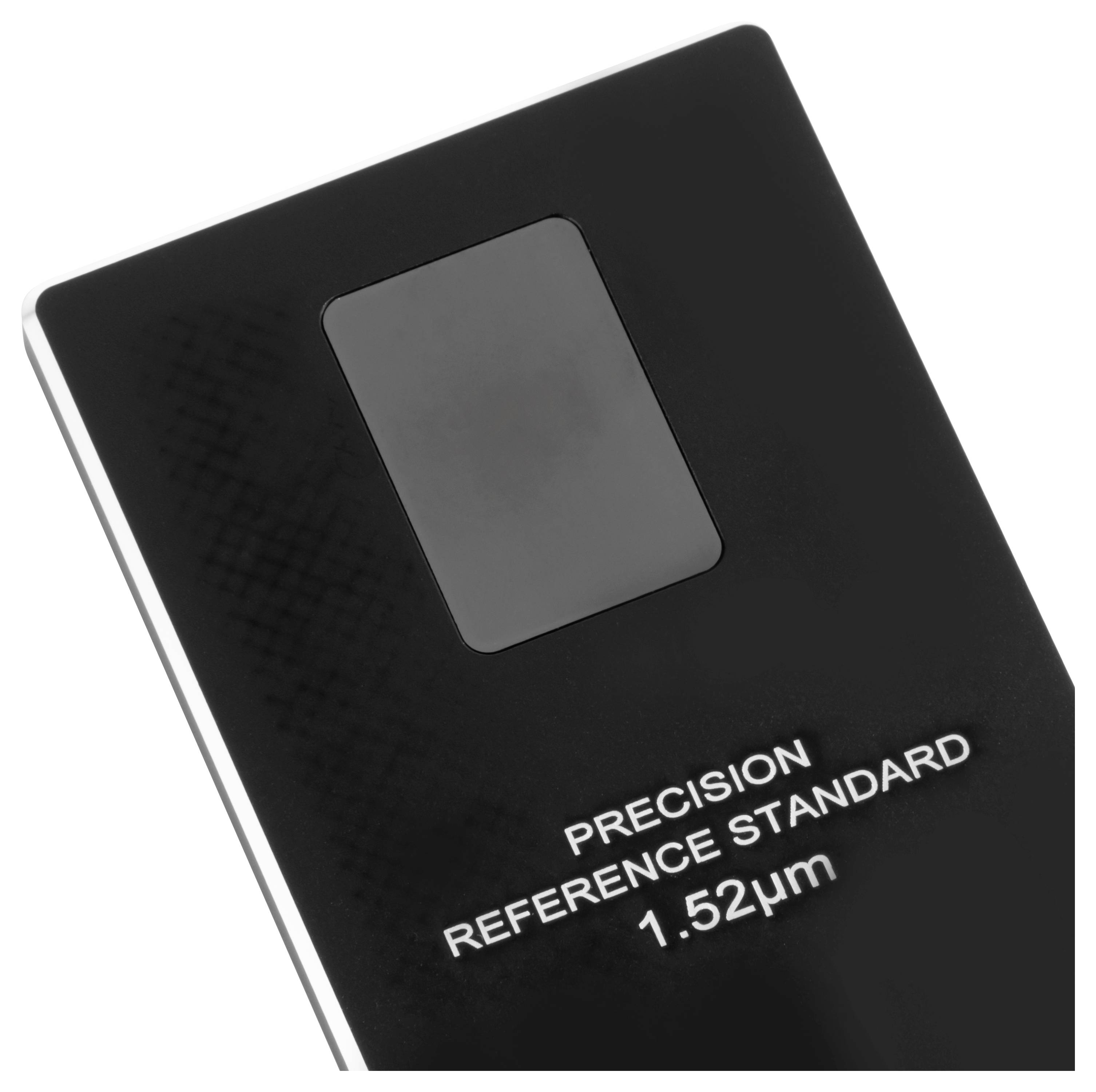 Schwarze Präzisions-Referenzstandard-Platte mit Beschriftung „1,52µm