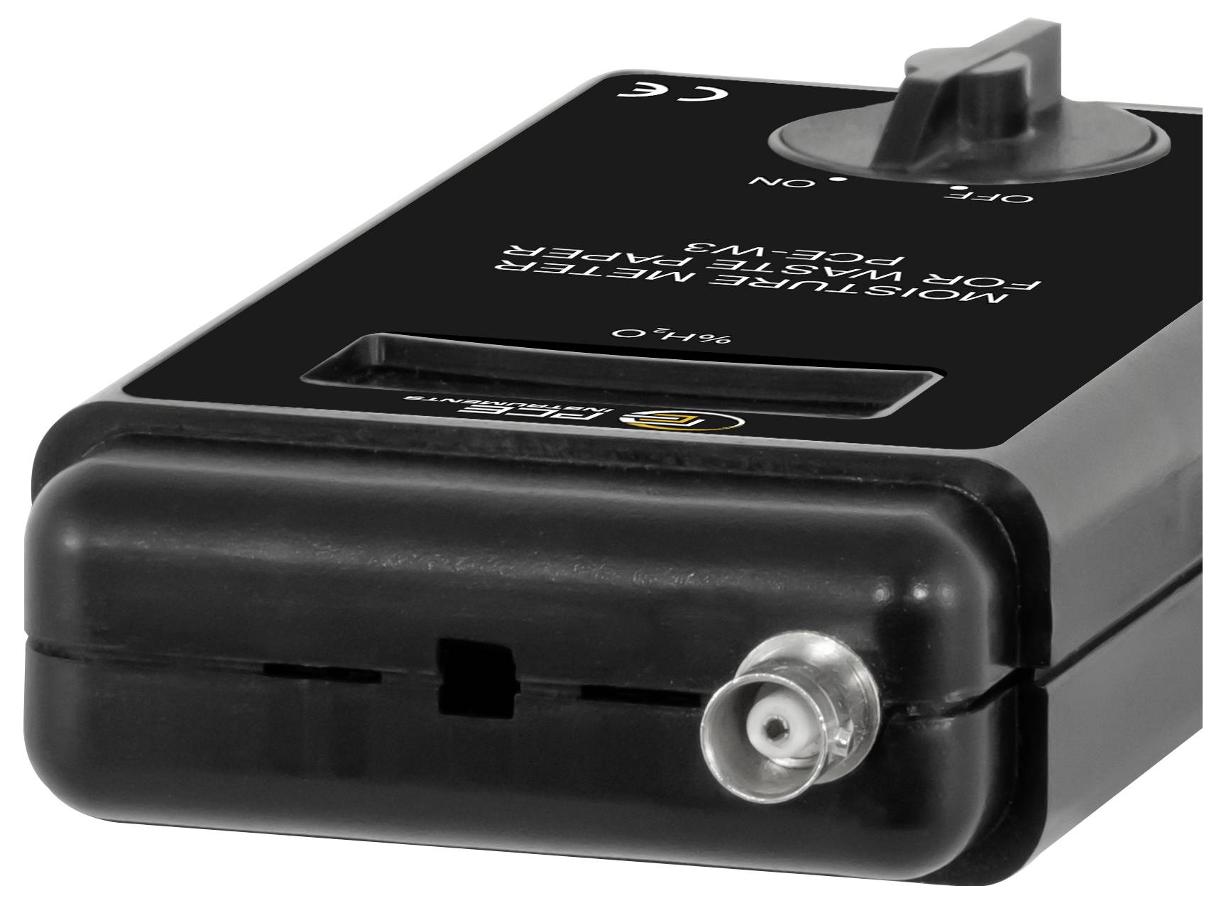 Schwarze elektronische Steuerbox mit Ein-/Aus-Schalter und frontseitigem Anschluss, gekennzeichnet mit „MOT-SURFACE