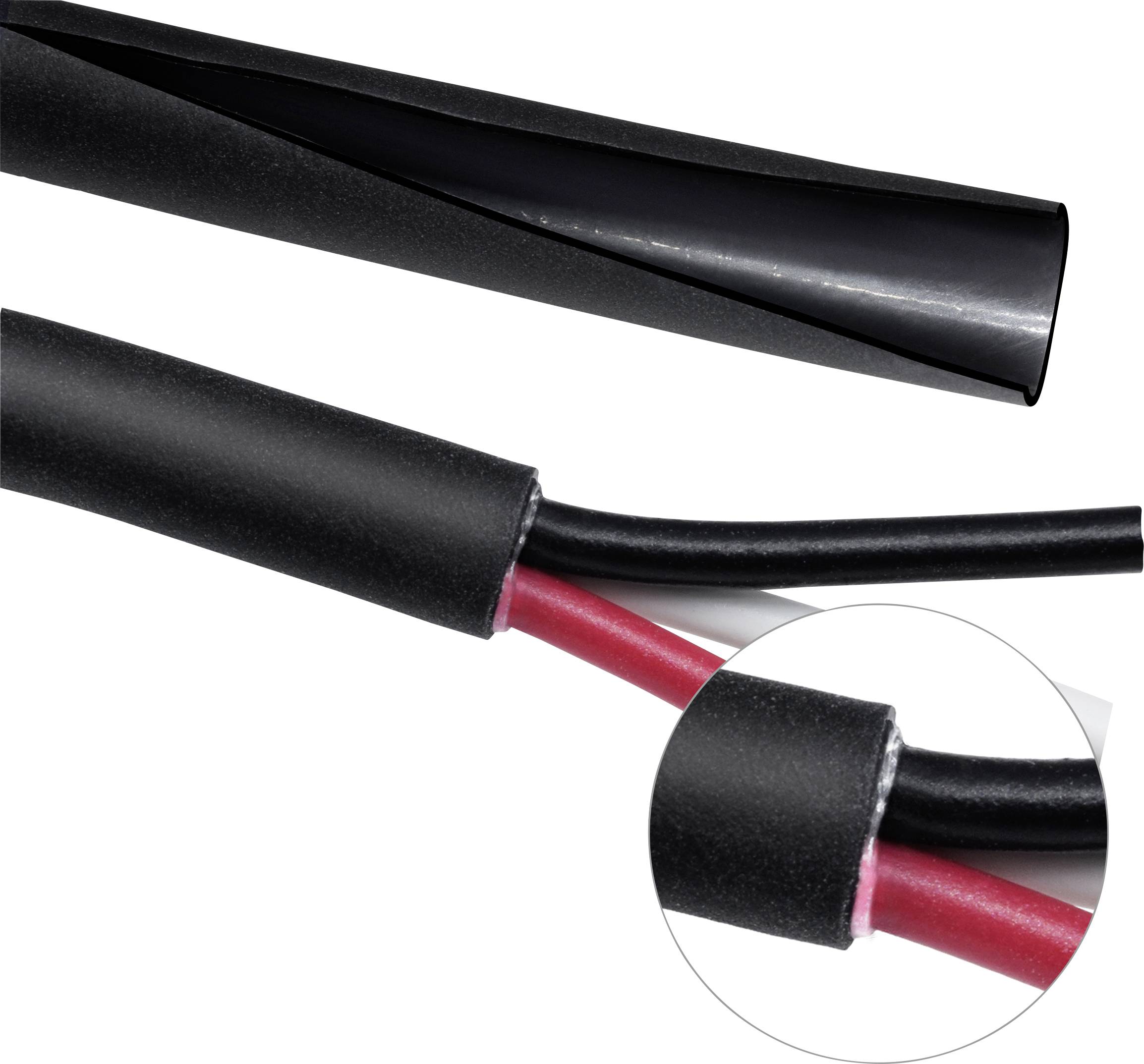 Schrumpfschlauch über Kabel, zeigt Verkleidung und Schutz; bietet Isolation und mechanischen Schutz für elektrische Verbindungen.