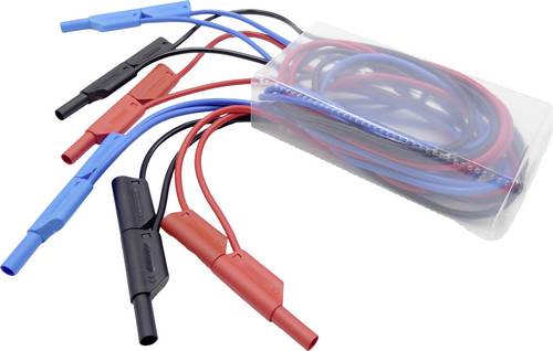Schnepp 354 000059 Sicherheits-Messleitungs-Set Bananenstecker 4 mm Bananenstecker 4 mm 1.00 m Schw