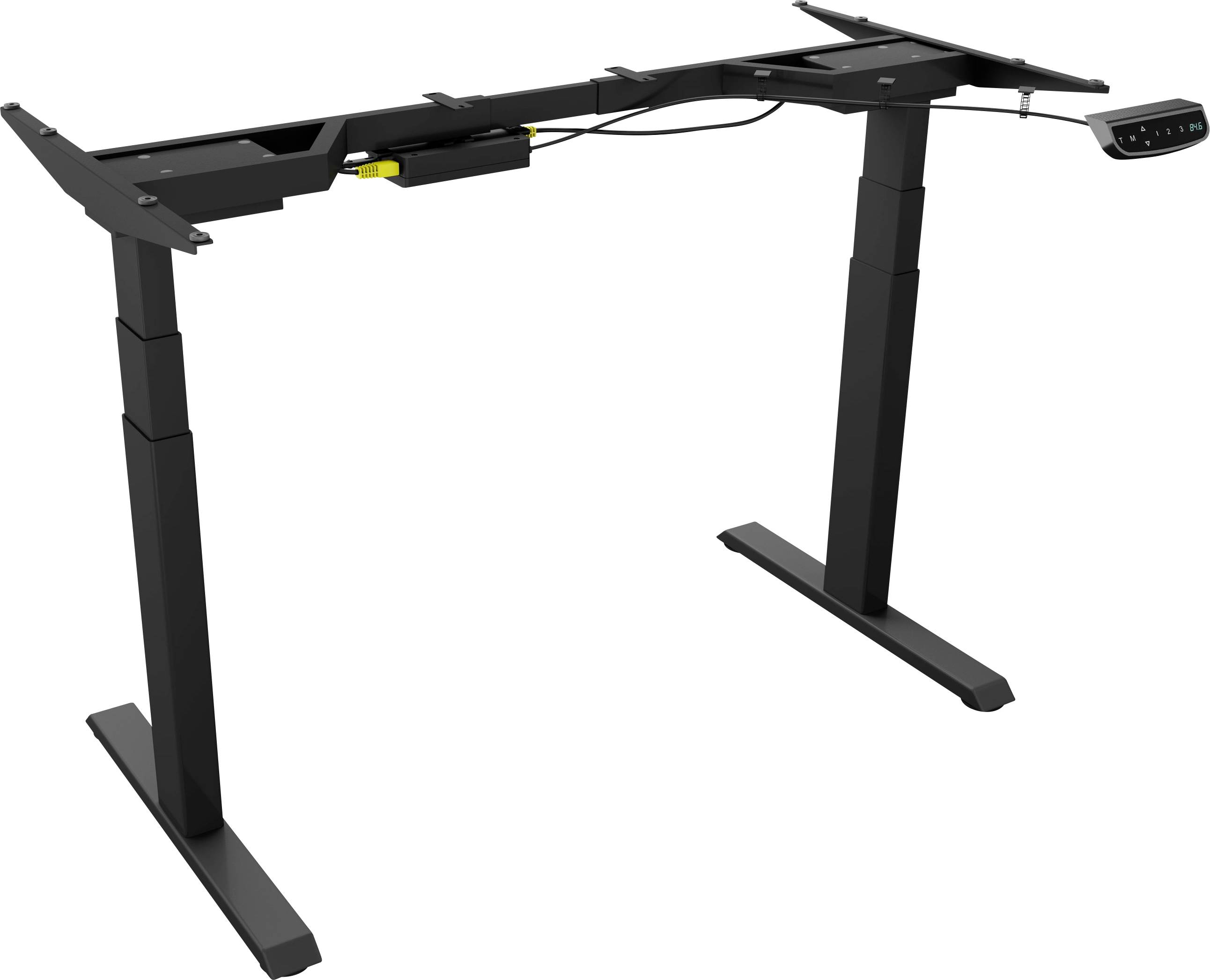 ICY BOX Sitz-/Steh-Schreibtischgestell elektrisch höhenverstellbar Höhen-Bereich: 620 bis 1280mm (B x T) 1047mm x 300mm Schwarz