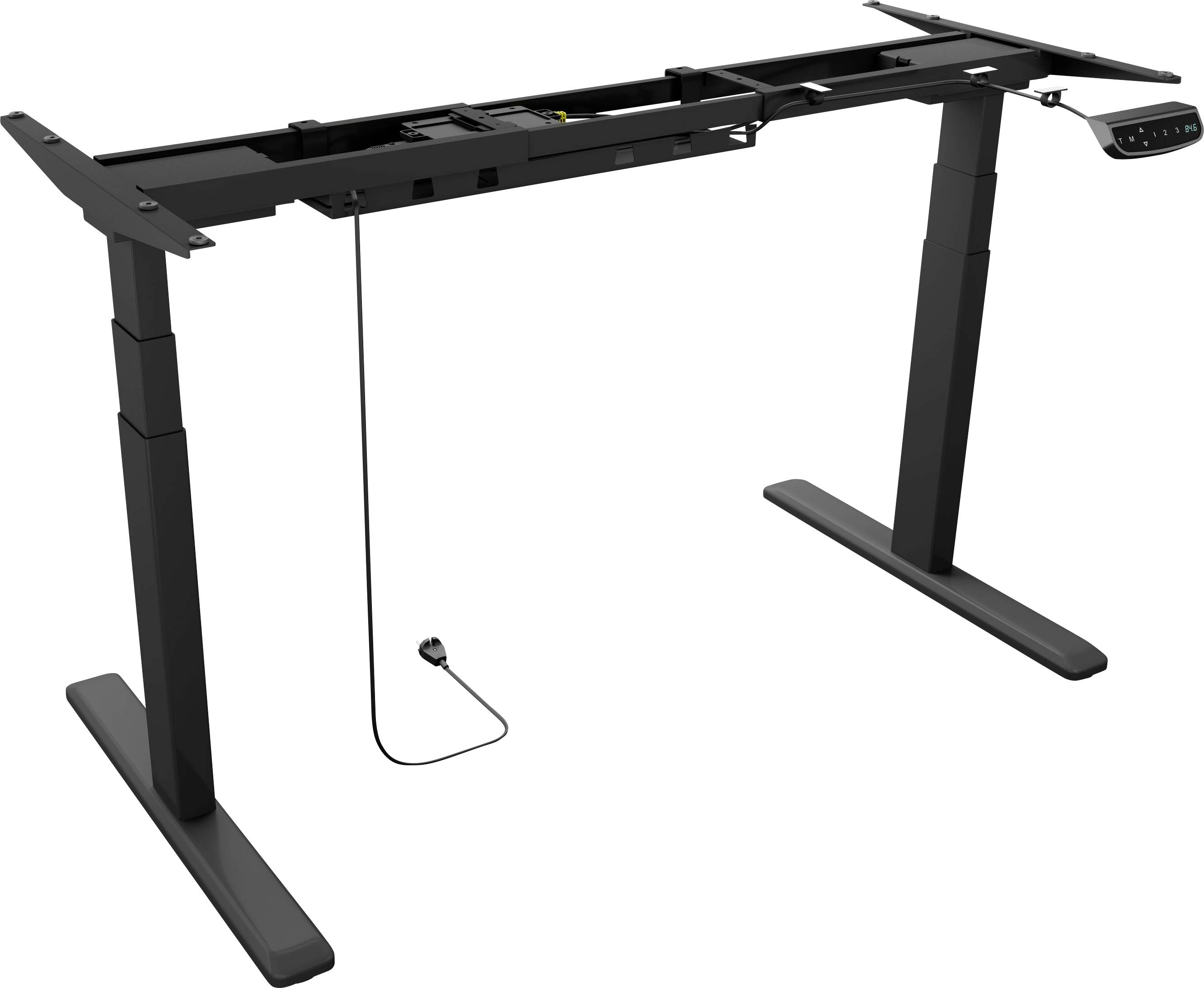 ICY BOX Sitz-/Steh-Schreibtischgestell elektrisch höhenverstellbar Höhen-Bereich: 620 bis 1280mm (B x T) 1700mm x 300mm