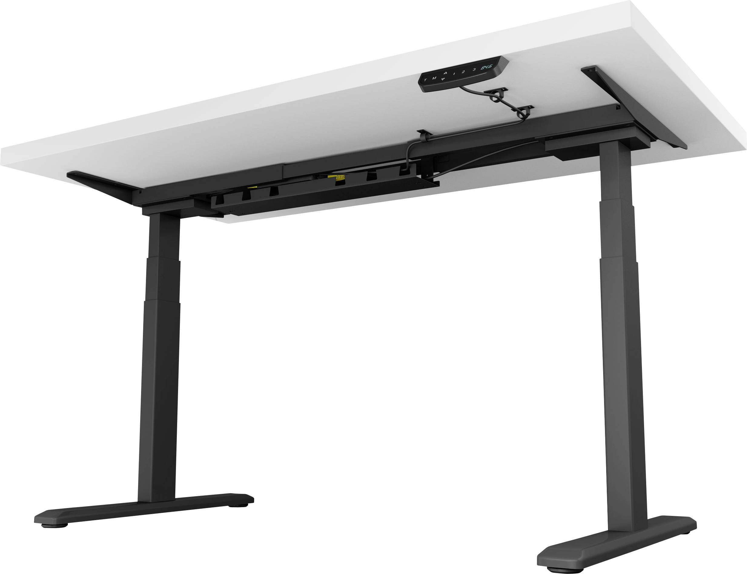 ICY BOX Sitz-/Steh-Schreibtischgestell elektrisch höhenverstellbar Höhen-Bereich: 620 bis 1280mm (B x T) 1700mm x 300mm