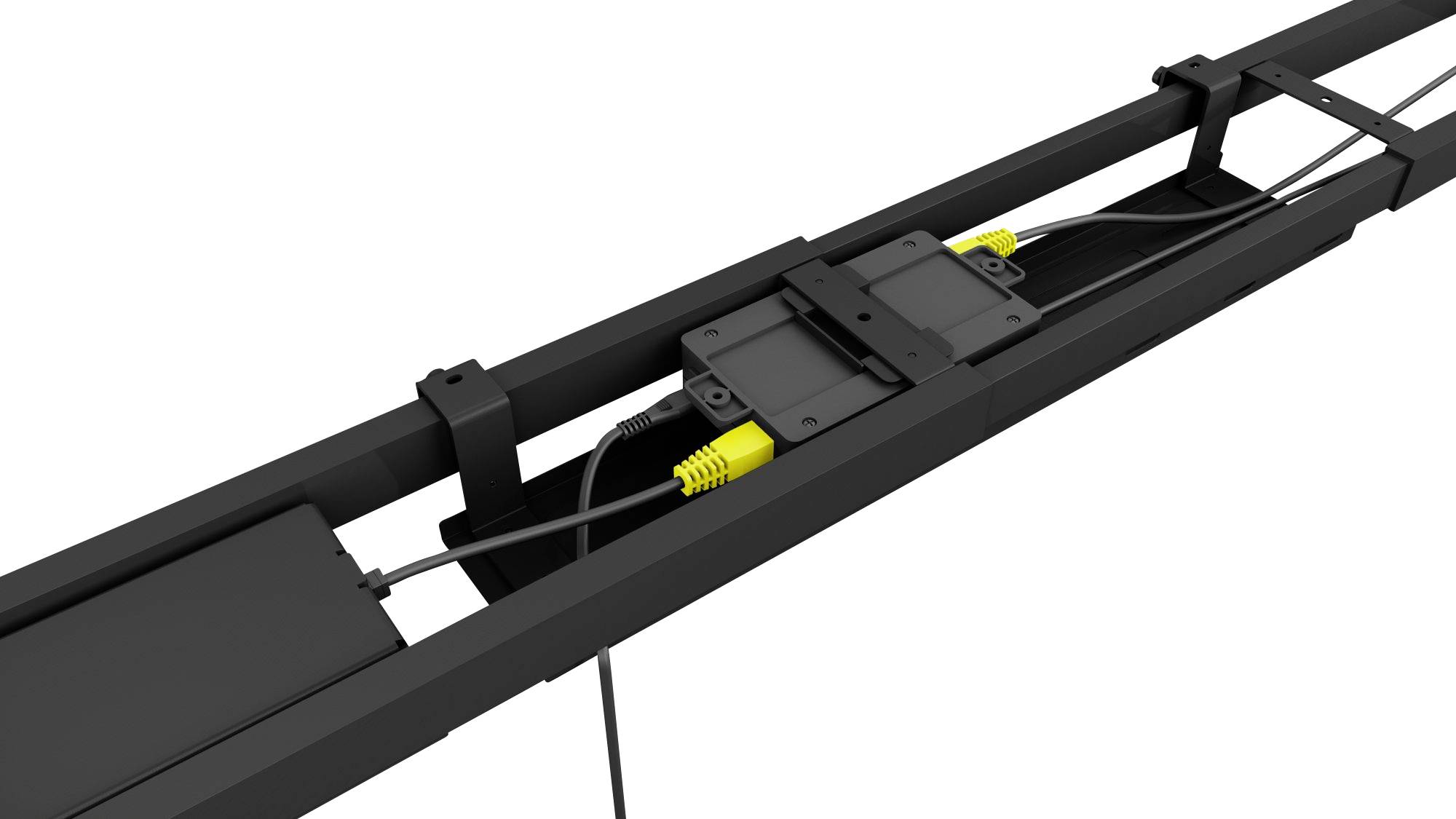 ICY BOX Sitz-/Steh-Schreibtischgestell elektrisch höhenverstellbar Höhen-Bereich: 620 bis 1280mm (B x T) 1700mm x 300mm