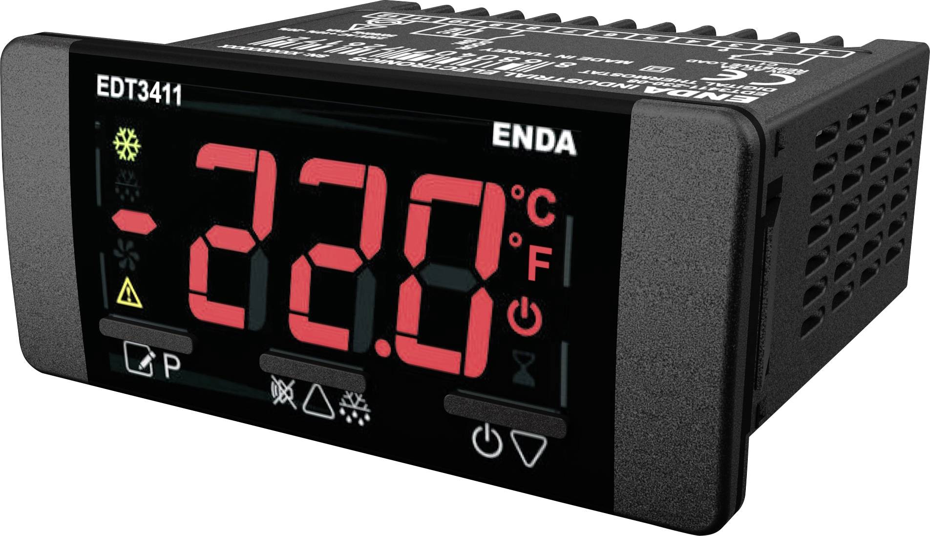 Enda EDT3411-230-08 Temperaturregler NTC -60 bis +150 °C Relais 8 A (B x H) 77 mm x 35 mm