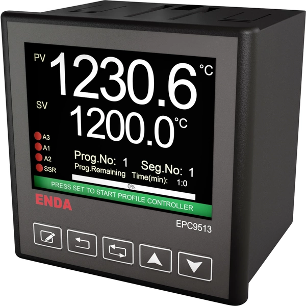 Enda EPC9513-230 PID Universalregler B, E, J, K, L, N, R, S, T, U, Pt100, NTC Relais 2 A, SSR Enda EPC9513-230 PID Universalregler B, E, J, K, L, N, R, S, T, U, Pt100, NTC Relais 2 A, SSR