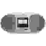 TechniSat DIGITRADIO 1990 CD-Radio DAB+, UKW AUX, Bluetooth®, CD, USB Akku-Ladefunktion, Weckfunktion Silber