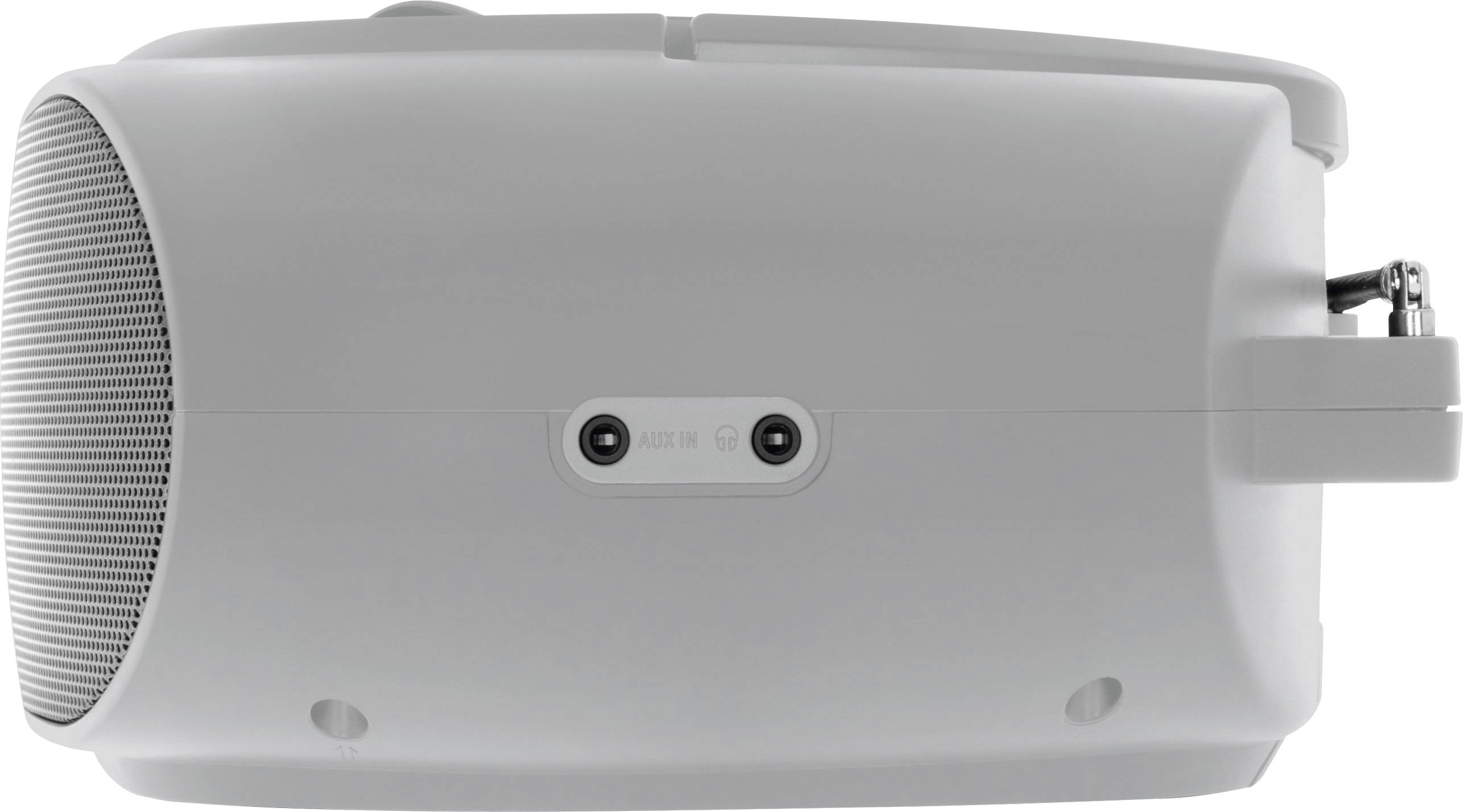 TechniSat DIGITRADIO 1990 CD-Radio DAB+, UKW AUX, Bluetooth®, CD, USB Akku-Ladefunktion, Weckfunktion Silber