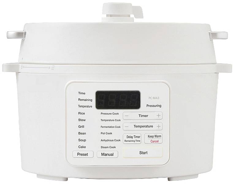 WOOZOO by Ohyama PC-MA3 Multikocher Weiß Timerfunktion, Automatische Temperaturanpassung, Multifunktion, Überhitzungsschutz