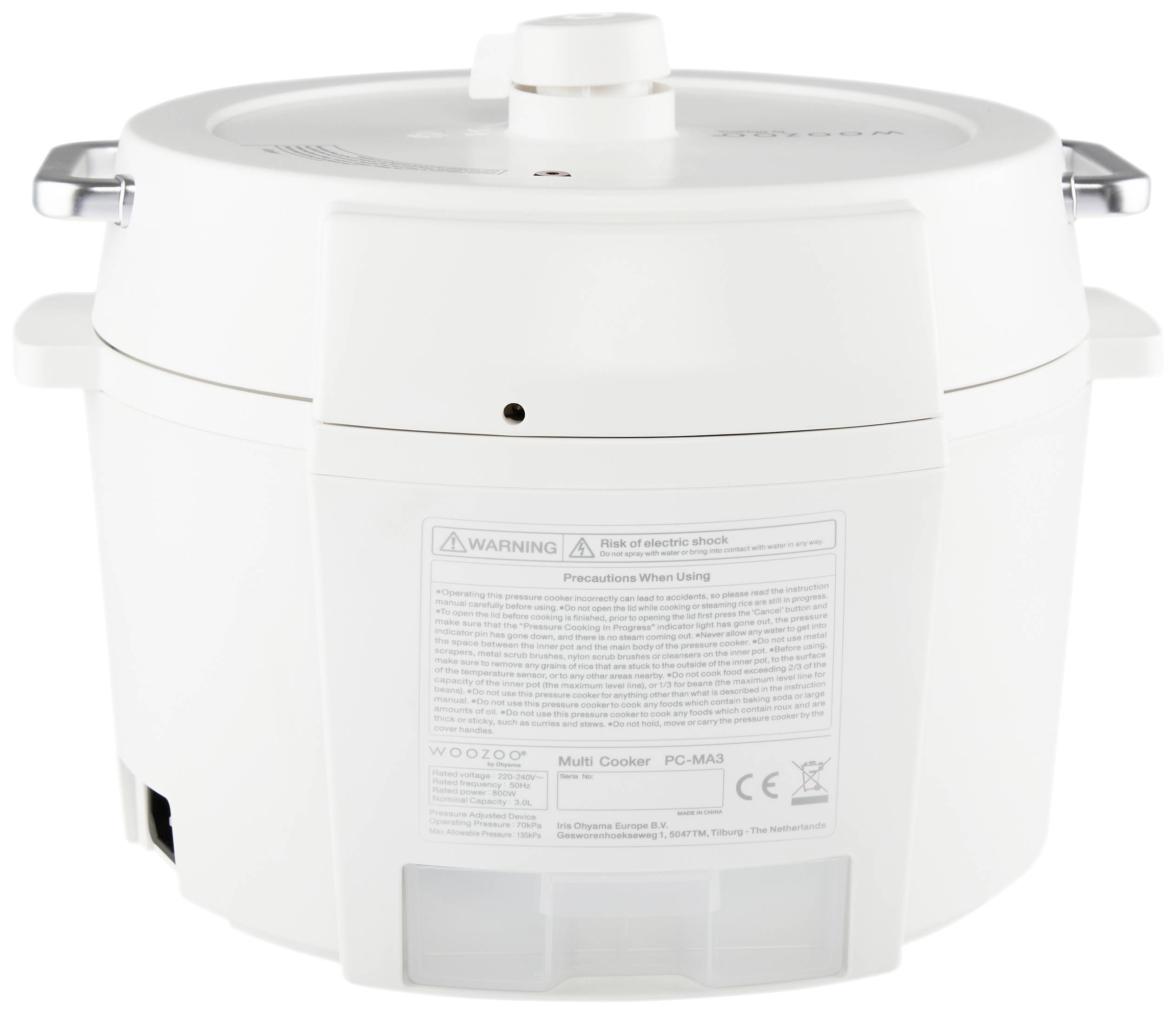 WOOZOO by Ohyama PC-MA3 Multikocher Weiß Timerfunktion, Automatische Temperaturanpassung, Multifunktion, Überhitzungsschutz